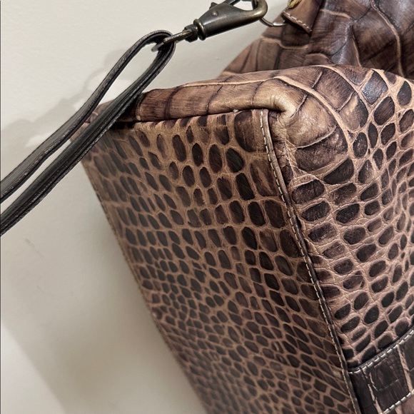 Vintage Dooney & Bourke Brown Croco Nile Bag - Picture 9 of 16